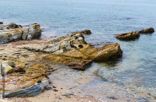 Rock on the beach at Ko Sichang,Thailand. photo