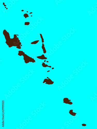 EPS 10 Vector illustration of Vanuatu map photo