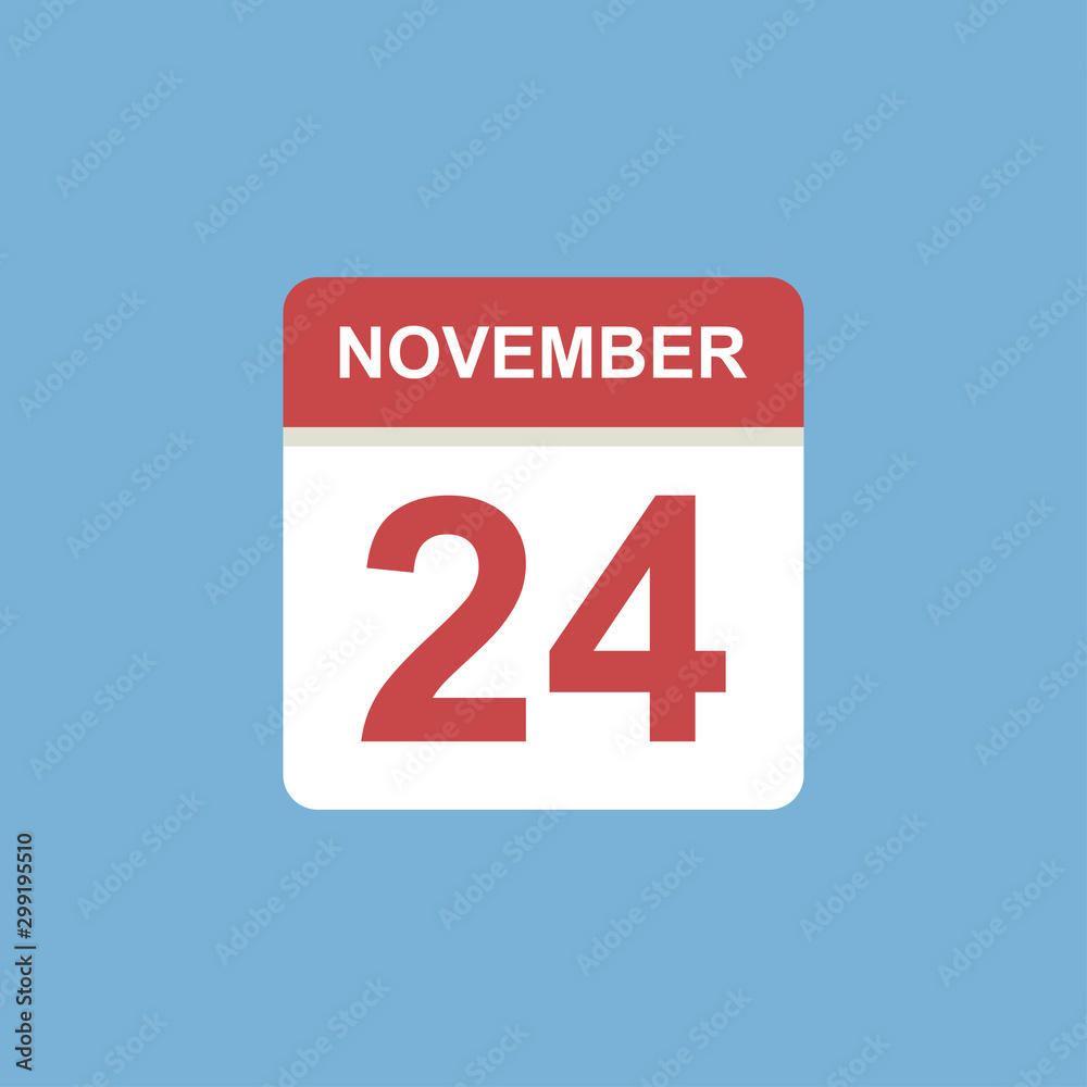calendar - November 24 icon illustration isolated vector sign symbol calendar - November 24 icon illustration isolated vector sign symbol