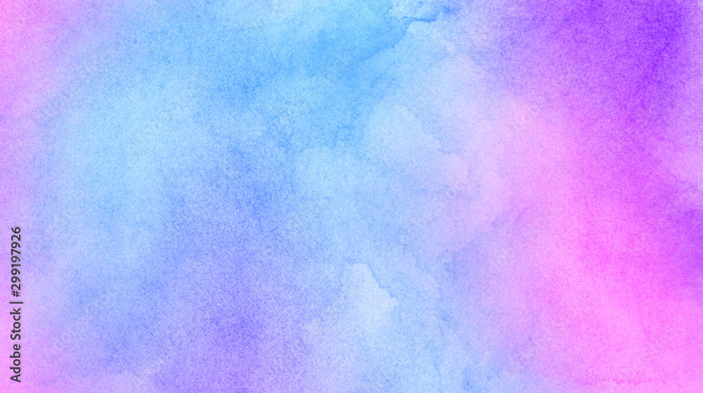 Light smudge watercolor paper textured ink effect grungy wet pastel illustration for design. Modern creative smeared blue, purple and pink shades aquarelle background for vintage card, retro template Light smudge watercolor paper textured ink effect grungy wet pastel illustration for design. Modern creative smeared blue, purple and pink shades aquarelle background for vintage card, retro template