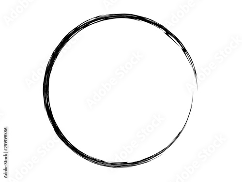 Grunge circle made of black paint.Grunge black paint frame.Grunge element made for your design.