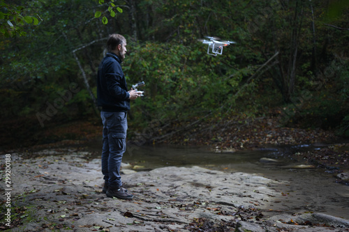 drone driver for documentary in the forest
