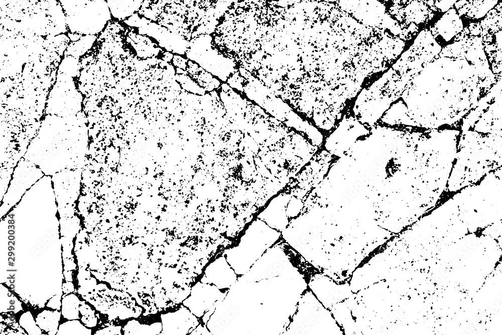 Fototapeta premium Distressed overlay texture of cracked concrete, stone and asphalt. Grunge background. one color graphic resource.