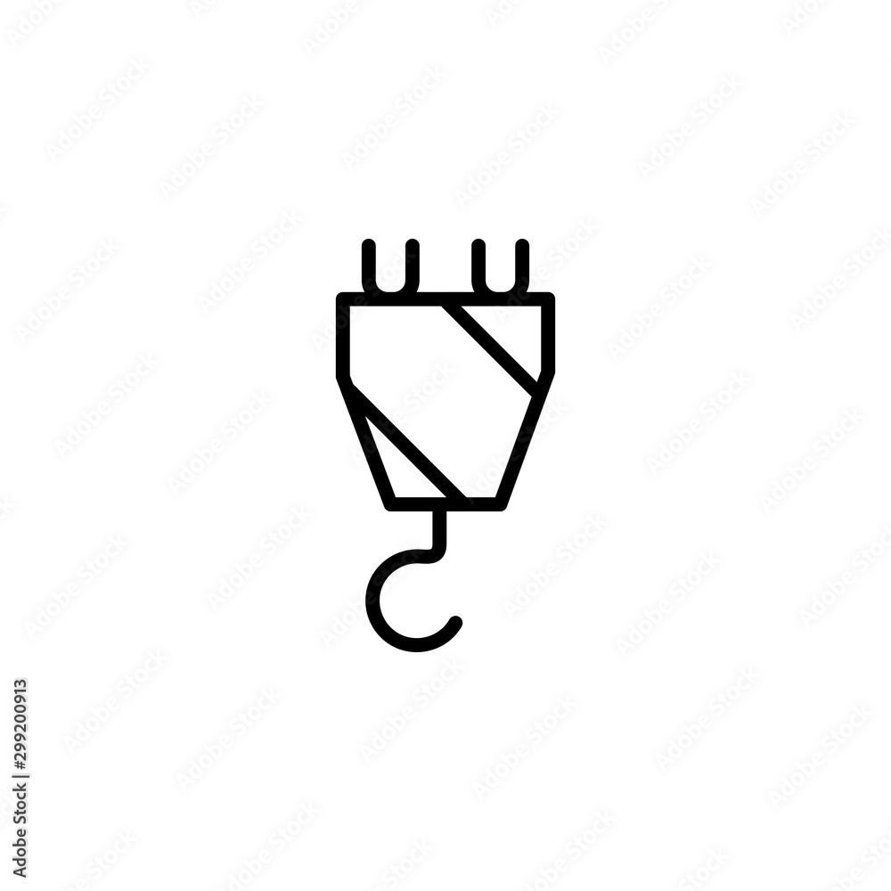 Isolated construction crane icon line vector design Isolated construction crane icon line vector design