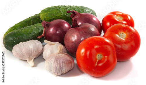 isolated image of vegetables close-up