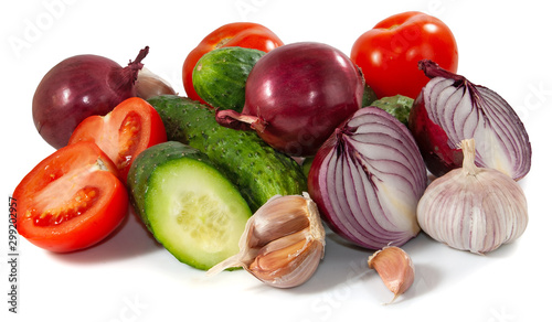 isolated image of vegetables close-up