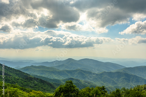 Photos Scenic drive from Lane Pinnacle Overlook on Blue Ridge Parkway in summer