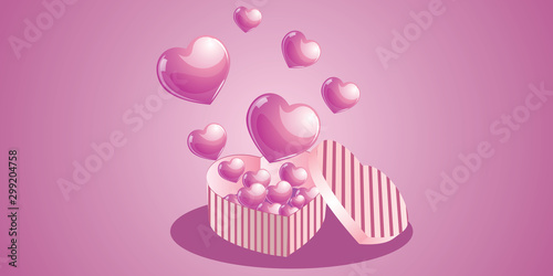 Heart box illustration