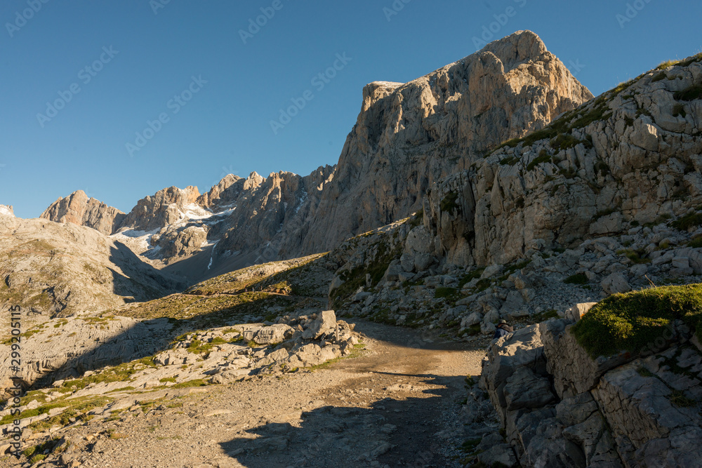 Picos de Europa spectacular mountain with many rocks