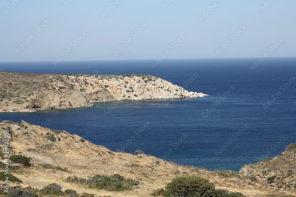 Ios, picturesque island with beautiful cycladic architecture, Aegean sea, Greece