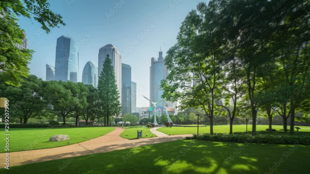 park in lujiazui financial centre, Shanghai, China