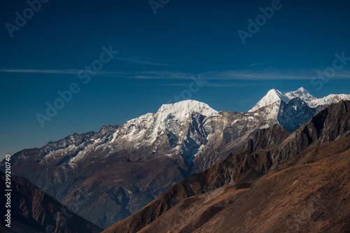 Colorful mountain landscape. Himalayas, Nepal