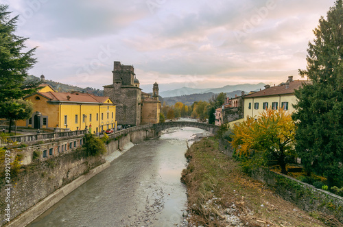 The River Magra and the town of Pontremoli in the Lunigiana © jon11