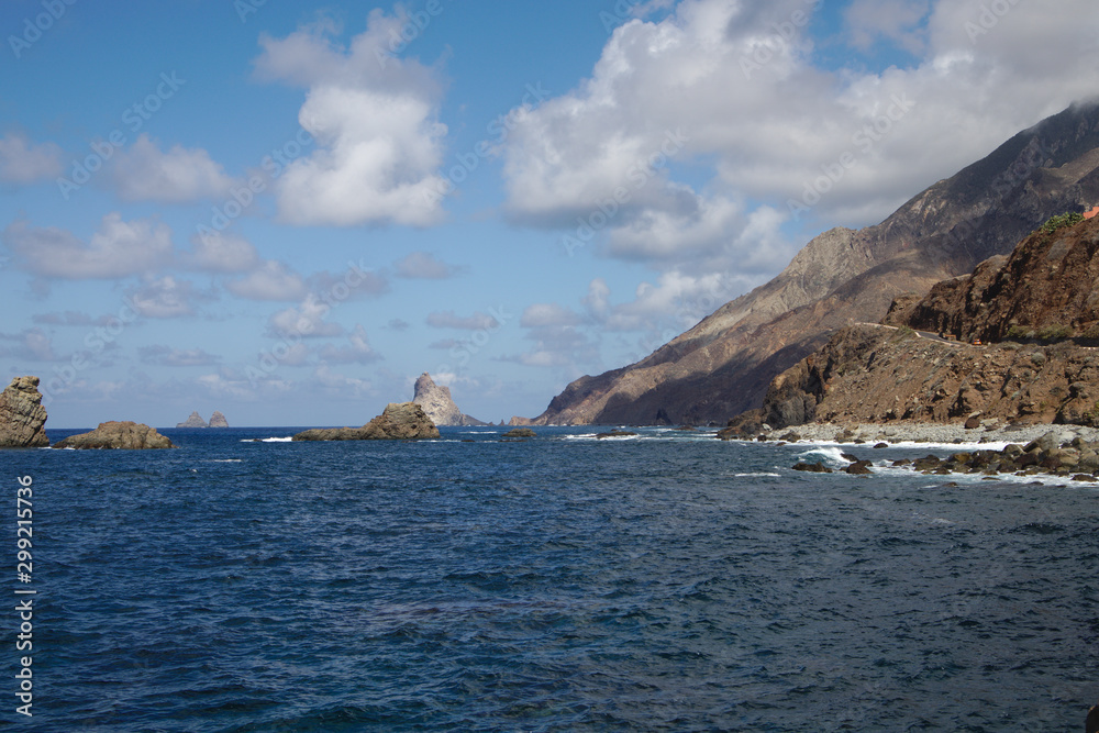 Views from the north coast of Tenerife del Roque Benijo