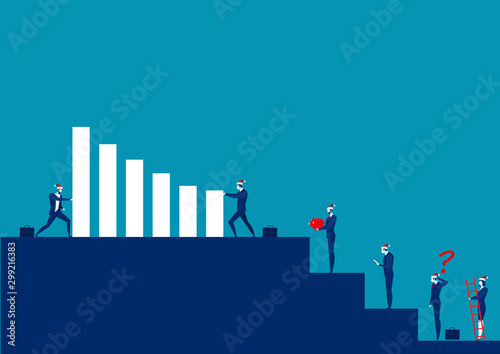 business analytics, investments concept vector .