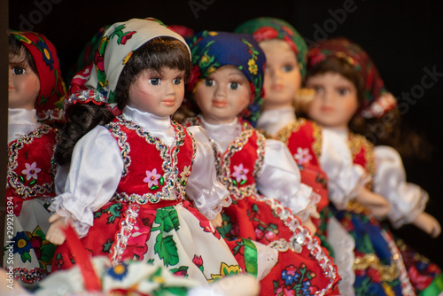 Canvas Print dolls for sale wearing traditional Central European clothing