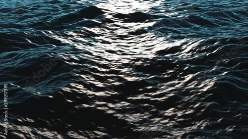 Wallpaper Mural Slow motion blue ocean water surface. Seamless looping background Torontodigital.ca