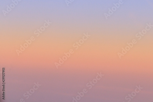Sky - OCTOBER 16, 2019: Landscape sunrise view without clouds from airplane window seat