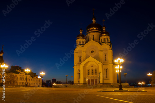 The building of the Spaso-Preobrazhensky Cathedral. Khabarovsk. Russia