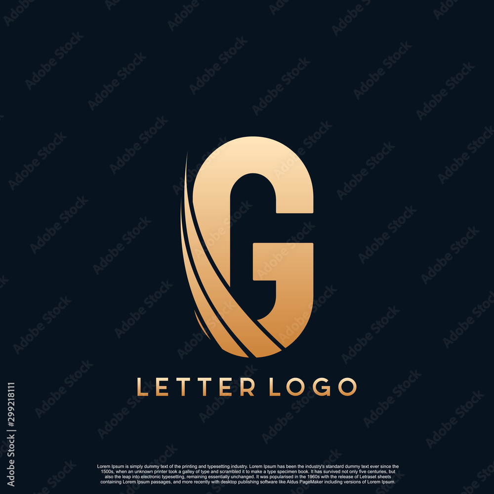 Initial Letter Logo Golden Gold X Letter with Modern Swoosh vector ...