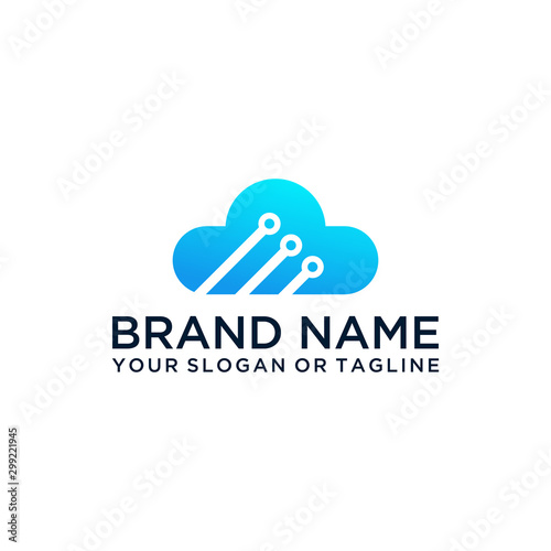 cloud logo design vector template