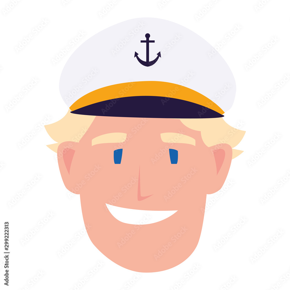 Isolated captain person vector design