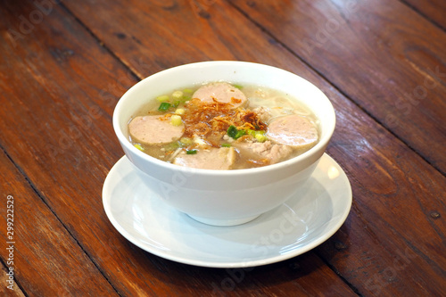 Vietnamese Rice Noodle Soup with pork spare ribs.