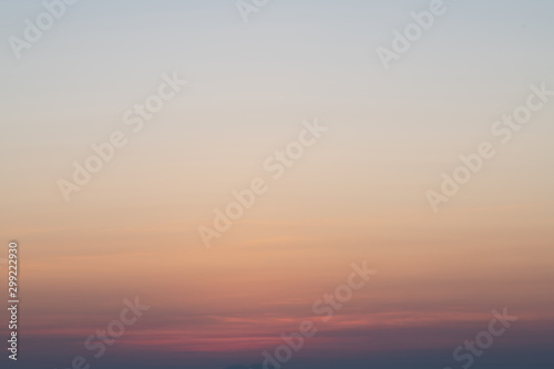 Fototapeta Naklejka Na Ścianę i Meble -  Sky gradient from blue to orange sunset