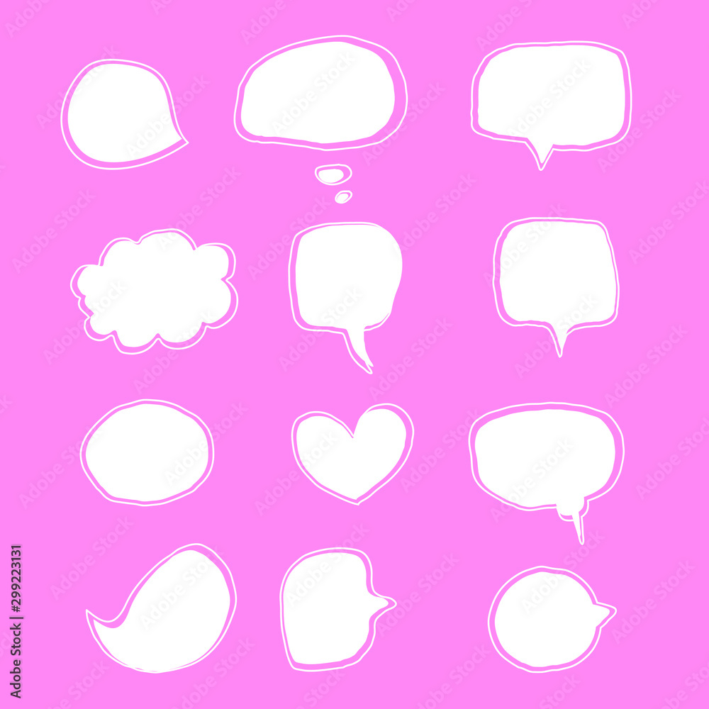 CUTE PASTEL BUBBLE SPEECH SET FOR TEXT, QUESTION, STICKER, THINKING, IDEA IN MODERN STYLE. GRAPHIC ILLUSTRATION VECTOR CAN USE FOR ICON OR BACKGROUND CUTE PASTEL BUBBLE SPEECH SET FOR TEXT, QUESTION, STICKER, THINKING, IDEA IN MODERN STYLE. GRAPHIC ILLUSTRATION VECTOR CAN USE FOR ICON OR BACKGROUND