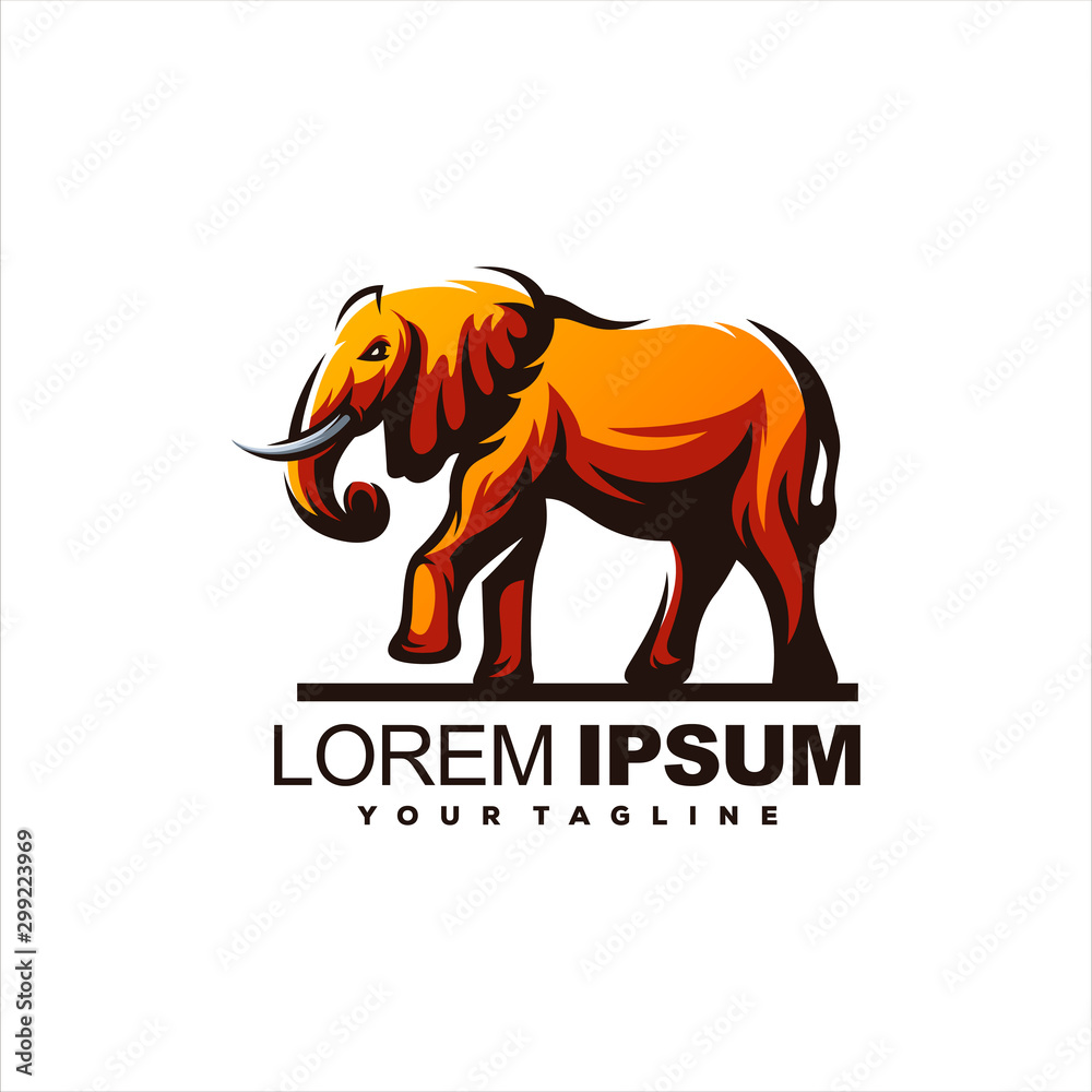 Obraz premium awesome elephant animal logo design
