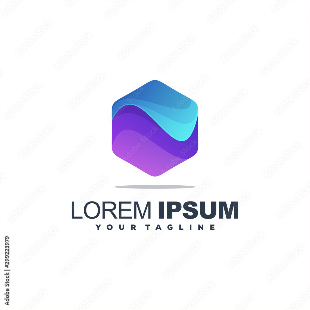 awesome abstract gradient logo design
