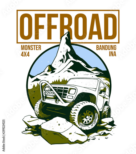 offroad 4x4 design at for mascot and cloth 
