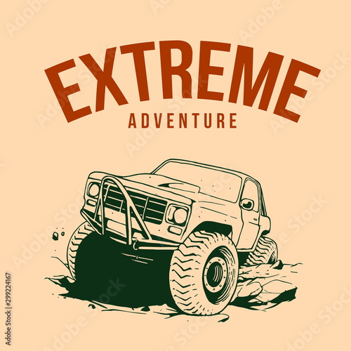 offroad 4x4 design at for mascot and cloth 