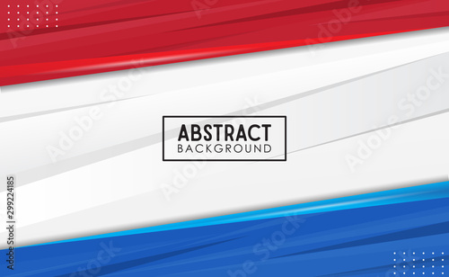 ABSTRACT RED WHITE BLUE BACKGROUND TEMPLATE VECTOR