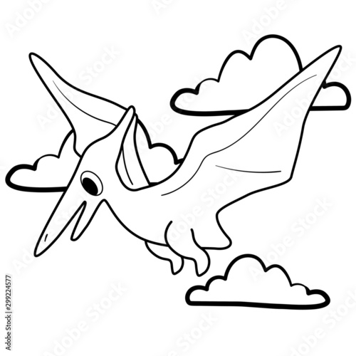 dinosaurio volador Pterodáctilo Stock Vector | Adobe Stock