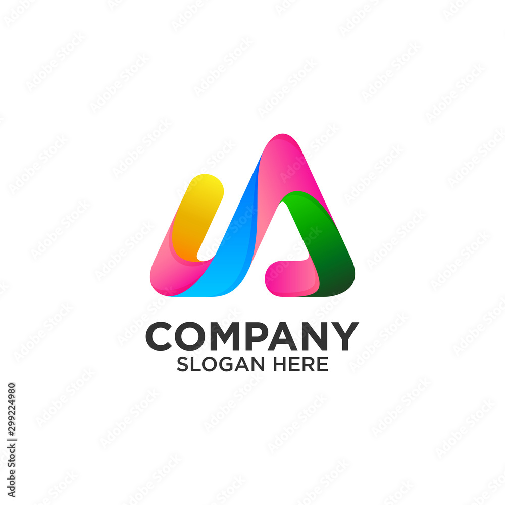 colorful abstract roof logo design colorful abstract roof logo design
