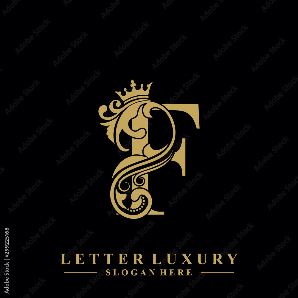 Letter F Crown Logo