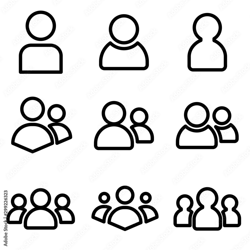 Set of User icon. symbol of business people with trendy flat style icon for web site design, logo, app, UI isolated on white background. vector illustration eps 10 Set of User icon. symbol of business people with trendy flat style icon for web site design, logo, app, UI isolated on white background. vector illustration eps 10