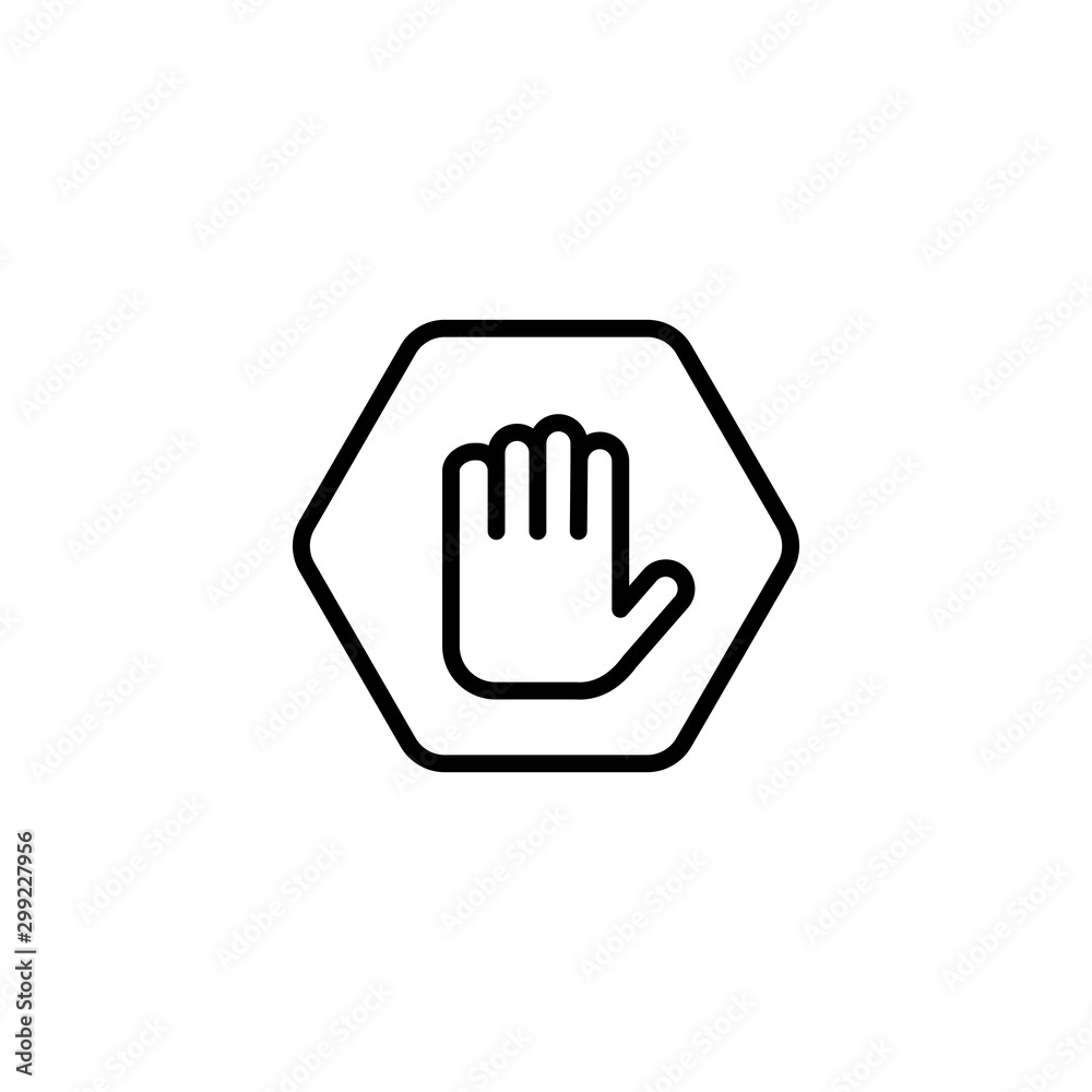 Isolated stop road sign icon line vector design Isolated stop road sign icon line vector design