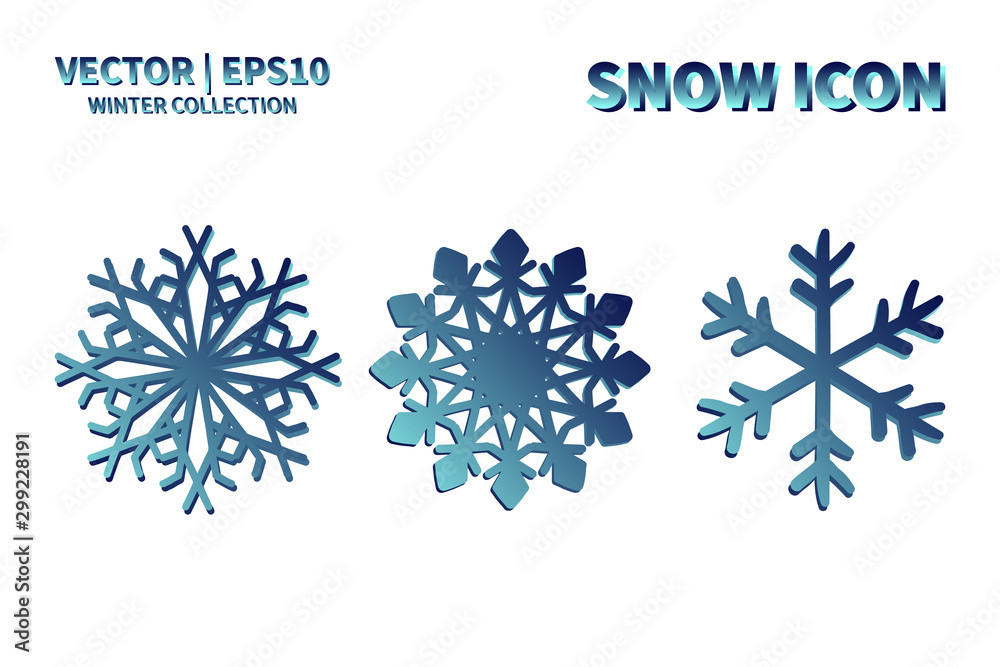 Snowflake vector icon set. Christmas and winter snow flake element collection. Isolated flat new year holiday decoration illustration template. Cold weather object design silhouette symbol Snowflake vector icon set. Christmas and winter snow flake element collection. Isolated flat new year holiday decoration illustration template. Cold weather object design silhouette symbol