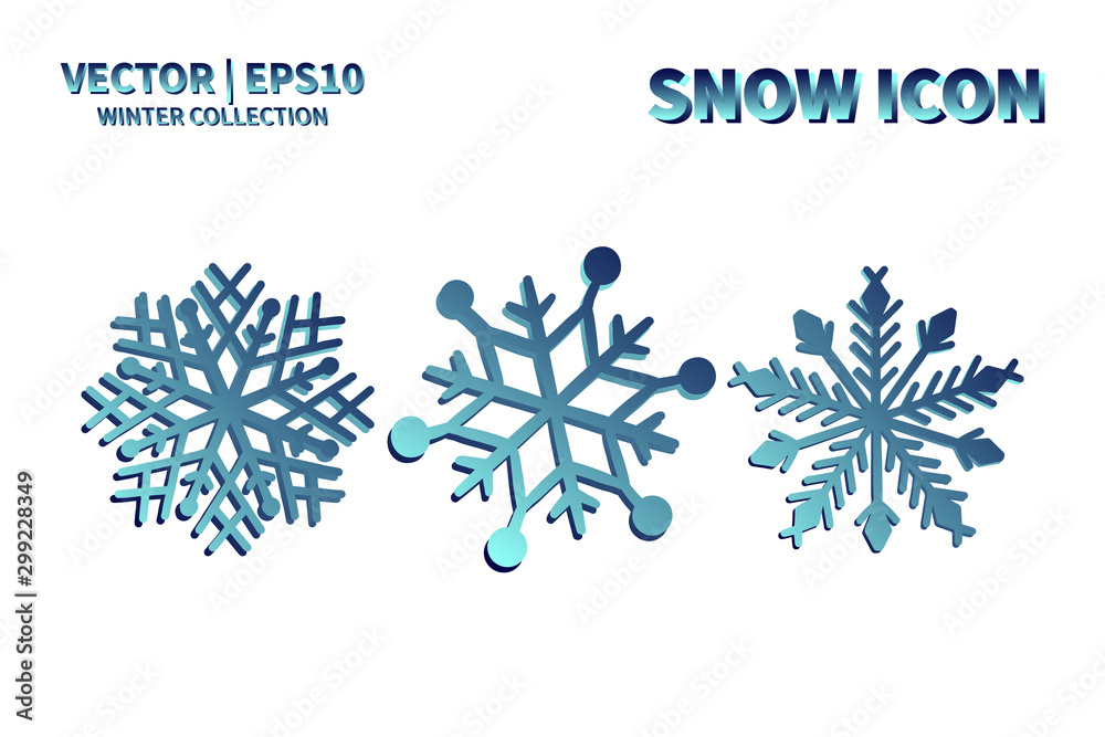 Snowflake vector icon set. Christmas and winter snow flake element collection. Isolated flat new year holiday decoration illustration template. Cold weather object design silhouette symbol Snowflake vector icon set. Christmas and winter snow flake element collection. Isolated flat new year holiday decoration illustration template. Cold weather object design silhouette symbol