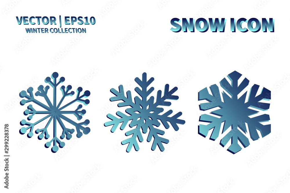 Snowflake vector icon set. Christmas and winter snow flake element collection. Isolated flat new year holiday decoration illustration template. Cold weather object design silhouette symbol Snowflake vector icon set. Christmas and winter snow flake element collection. Isolated flat new year holiday decoration illustration template. Cold weather object design silhouette symbol