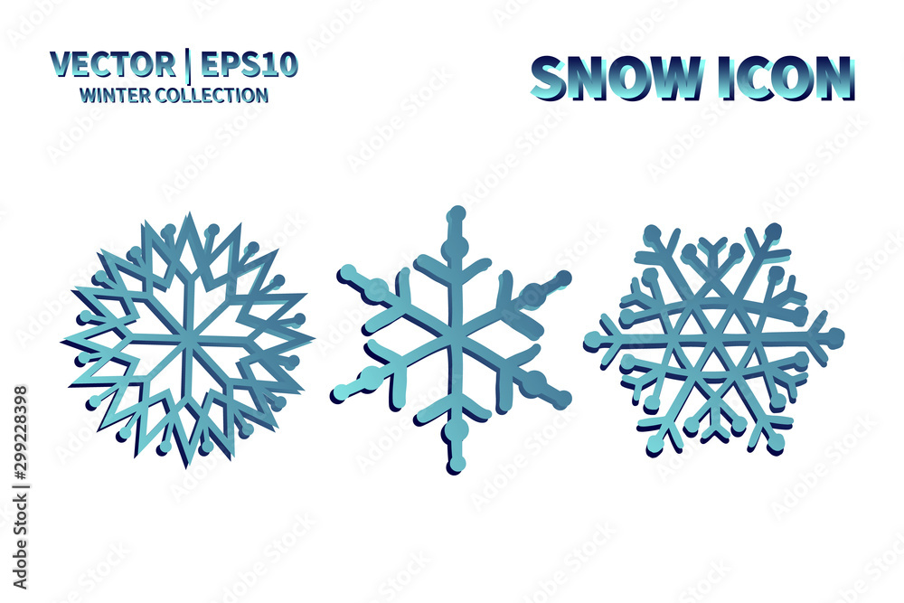 Snowflake vector icon set. Christmas and winter snow flake element collection. Isolated flat new year holiday decoration illustration template. Cold weather object design silhouette symbol Snowflake vector icon set. Christmas and winter snow flake element collection. Isolated flat new year holiday decoration illustration template. Cold weather object design silhouette symbol