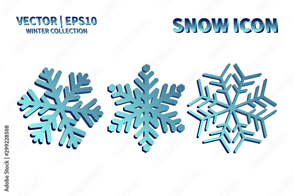 Snowflake vector icon set. Christmas and winter snow flake element collection. Isolated flat new year holiday decoration illustration template. Cold weather object design silhouette symbol Snowflake vector icon set. Christmas and winter snow flake element collection. Isolated flat new year holiday decoration illustration template. Cold weather object design silhouette symbol