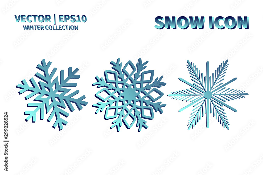 Snowflake vector icon set. Christmas and winter snow flake element collection. Isolated flat new year holiday decoration illustration template. Cold weather object design silhouette symbol Snowflake vector icon set. Christmas and winter snow flake element collection. Isolated flat new year holiday decoration illustration template. Cold weather object design silhouette symbol