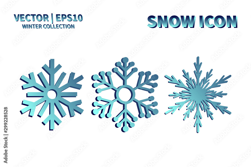 Snowflake vector icon set. Christmas and winter snow flake element collection. Isolated flat new year holiday decoration illustration template. Cold weather object design silhouette symbol Snowflake vector icon set. Christmas and winter snow flake element collection. Isolated flat new year holiday decoration illustration template. Cold weather object design silhouette symbol