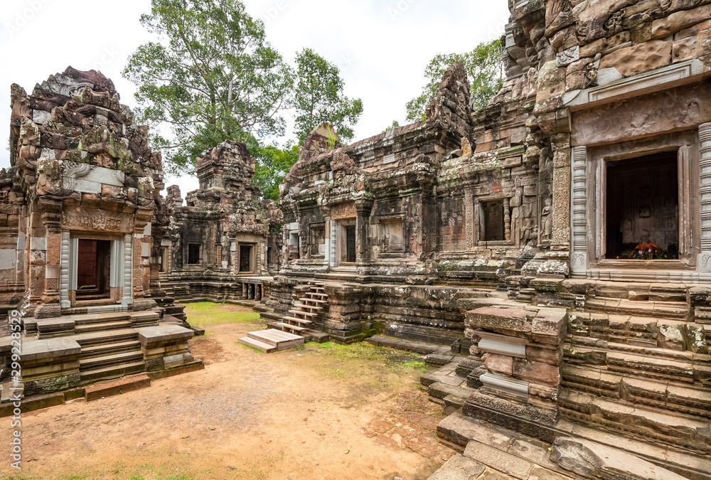 Ancient buddhist khmer temple in Angkor Wat, Cambodia. Thommanon Prasat