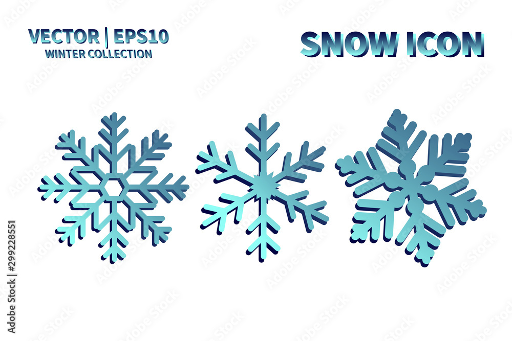 Snowflake vector icon set. Christmas and winter snow flake element collection. Isolated flat new year holiday decoration illustration template. Cold weather object design silhouette symbol Snowflake vector icon set. Christmas and winter snow flake element collection. Isolated flat new year holiday decoration illustration template. Cold weather object design silhouette symbol