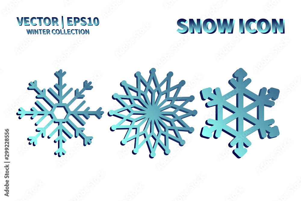 Snowflake vector icon set. Christmas and winter snow flake element collection. Isolated flat new year holiday decoration illustration template. Cold weather object design silhouette symbol Snowflake vector icon set. Christmas and winter snow flake element collection. Isolated flat new year holiday decoration illustration template. Cold weather object design silhouette symbol