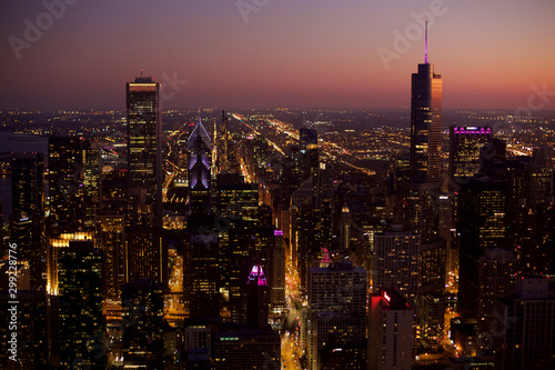 Chicago Downtown am Abend 